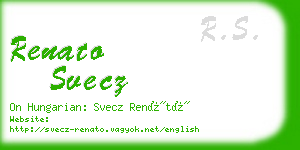 renato svecz business card